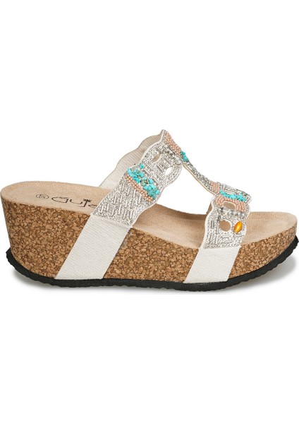 Lame Taşlı Tekstil Kadın Terlik modelleri