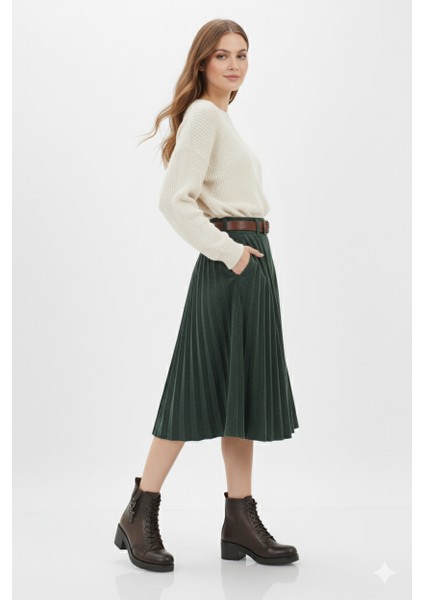 Kadın Alçak Topuklu Spor Tarz Günlük Fermuarlı Yumuşak Hakiki Deri Bot BD25/KB2710