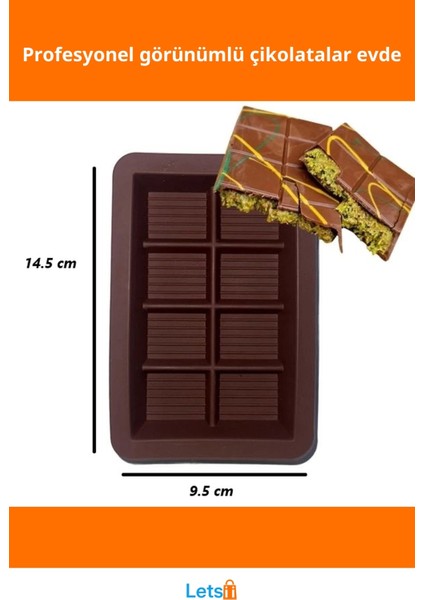 Esnek Dayanıklı Silikon Dubai Çikolata Kalıbı 14X9 cm fiyatları