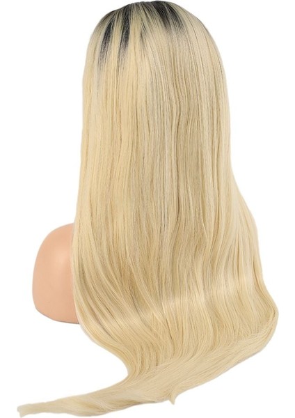 Fiber Sentetik Düz Uzun Tül Peruk / Siyah Platin Uzun Ombreli fiyatları