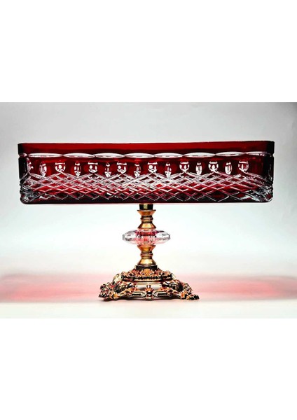 El Yapımı Kristal Royal Desenli Baton Dekoratif Sunumluk Sofra Sunum Kasesi modelleri