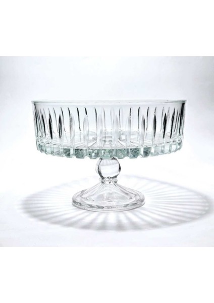 Kristal Kesme Dekor Sofra Kase Sunumluk Meyvelik 25CM Vertical Desen fiyatları