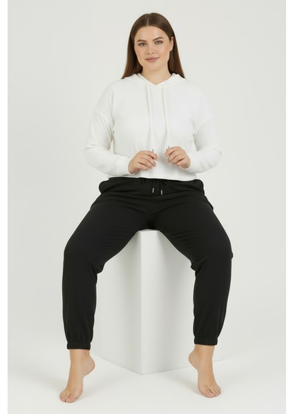 Jogger Paça Büyük Beden Eşofman Altı Siyah 2017 indirimleri