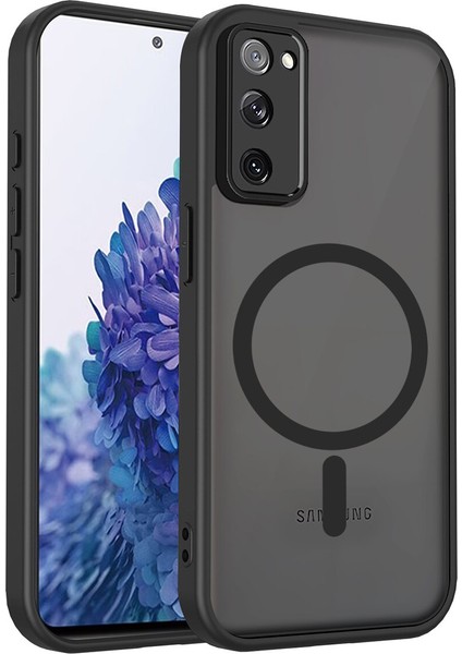 Samsung Galaxy S20 FE/S20 Fe 5g Kılıf, Manyetik Yarı Saydam Mat Darbeye Dayanıklı ve Parmak Izi Önleyici Koruyucu Kılıf-Siyah (Yurt Dışından)