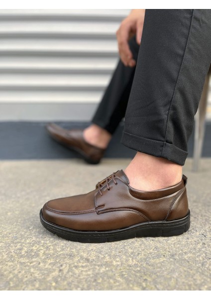 JY0510 Clasica Bağcıklı Cilt Erkek Günlük Klasik Ayakkabı Cst - Kahverengi modelleri