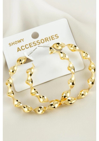 Burgulu Trend Metal Küpe