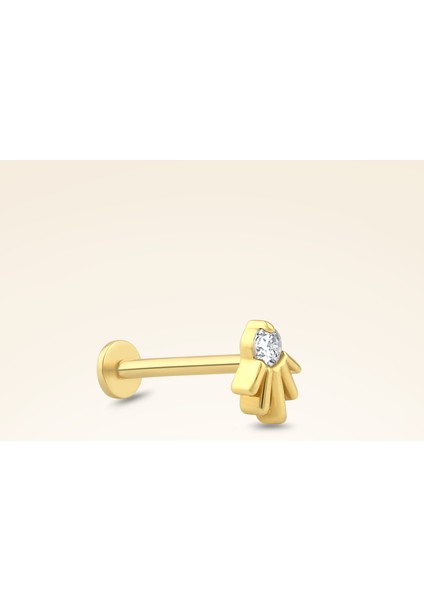 0,02 Karat Pırlanta Tektaşlı Tragus Piercing fırsatları