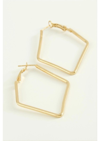 Dörtgen Halka Küpe 6 cm