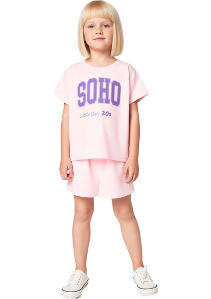 Kız Çocuk Pamuklu Slogan Baskılı Rahat Kesim Yazlık Takım Kaliteli Şık Rahat Günlük fiyatları