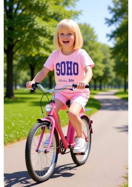 Kız Çocuk Pamuklu Slogan Baskılı Rahat Kesim Yazlık Takım Kaliteli Şık Rahat Günlük fırsatları