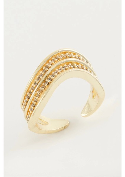 Oval Zirkon Taşlı Yüzük