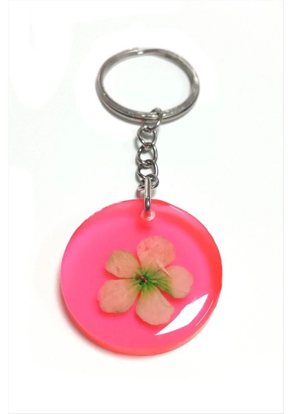 Kartopu Çiçeği Papatya Epoksi Anahtarlık