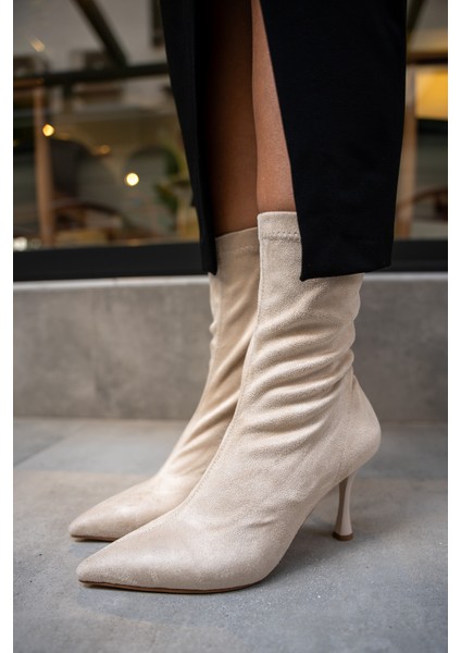 Prino Bej Süet Streç Bot