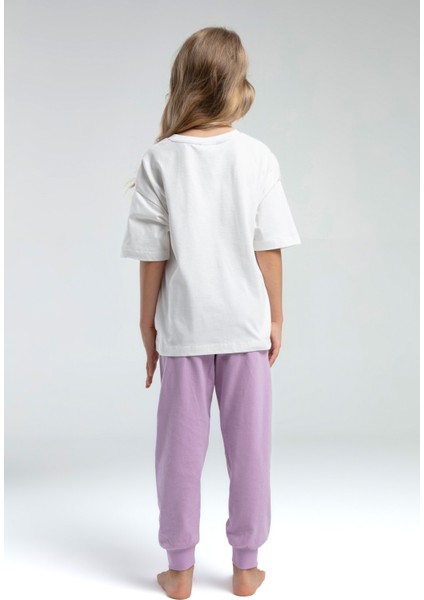 Kız Çocuk %100 Pamuklu Baskılı Kısa Kol Ikili Pijama Takımı US01.LL.01.P4.O009 fırsatları