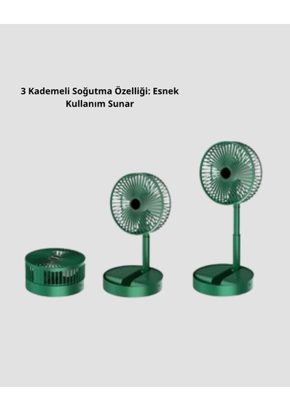 Katlanabilir Mini Fan – 3 Kademeli Soğutma, Şarjlı fırsatları