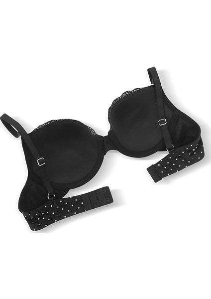 Alba Cotton Baskılı Desteksiz Maksimum Kavrama ve Kusursuz Form- 2742- Siyah Ten