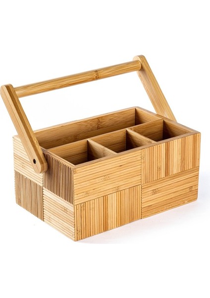 Bambu Tutacaklı Çatal Kaşık Bıçak Kutusu 27X16.5CM