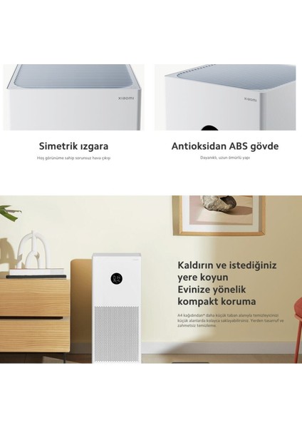 60 M2 Etkili Hepa Alerjik Filtreli Akıllı Hava Temizleyici + Hava Nemlendirici indirimleri