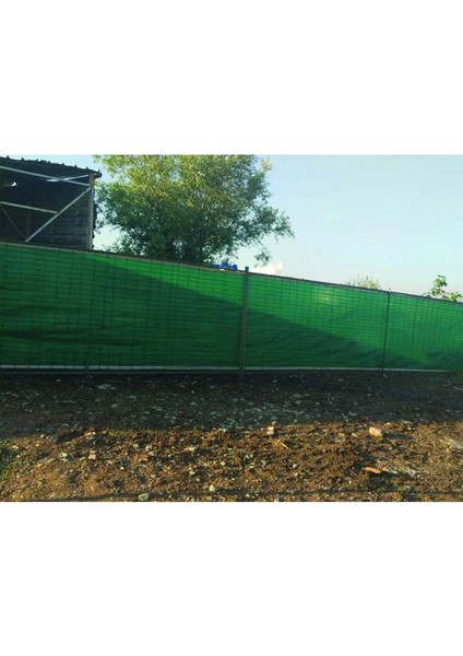 %95'lik Gölgelik-Bahçe Çit Filesi-Siyah Şeritli Halkalı - Koyu Yeşil fırsatları