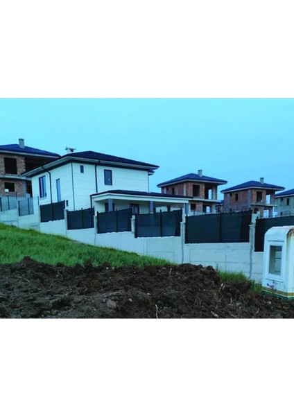 %95'lik Gölgelik-Bahçe Çit Filesi-Siyah Şeritli Halkalı - Koyu Yeşil indirimleri