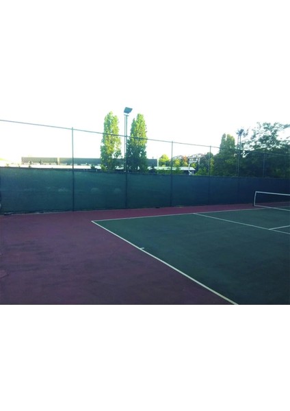 %95'lik Gölgelik-Bahçe Çit Filesi-Siyah Şeritli Halkalı - Koyu Yeşil