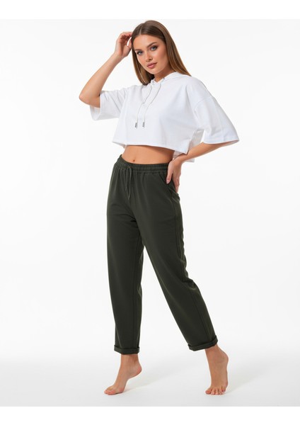 Duble Paça Eşofman Altı Haki 2629 modelleri