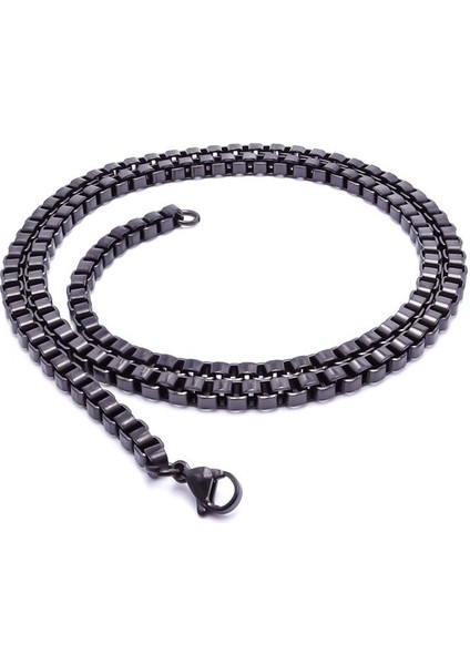Kare Arnavut Çelik Kolye 4mm 959CEK053