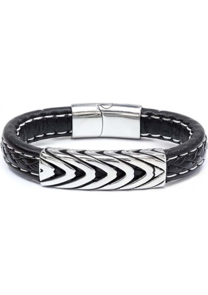 Çelik ve Deri Bileklik 9591B2D20