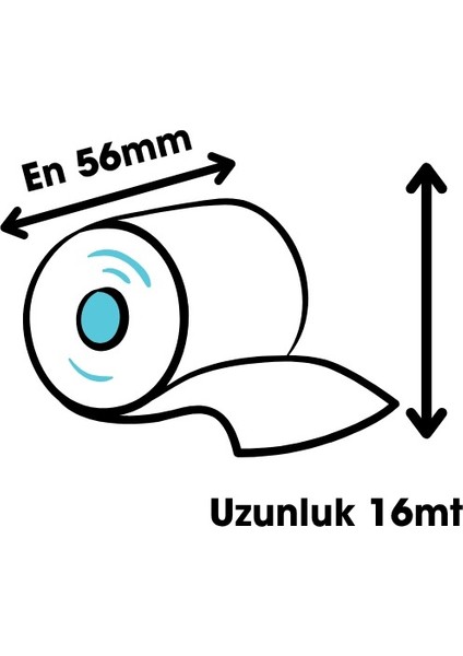 56*16 Termal Pos Rulosu 1 Paket (10'lu) modelleri