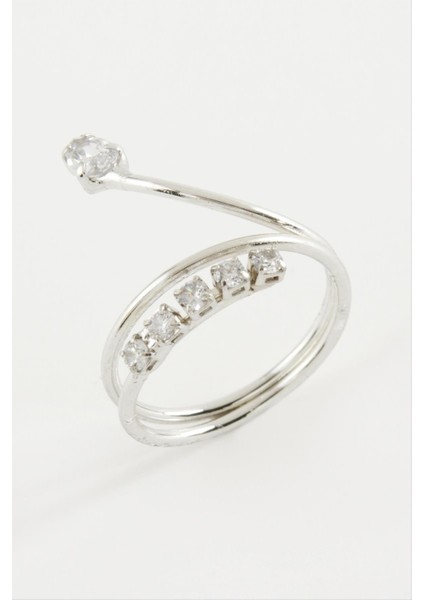 Yılan Zirkon Taşlı Yüzük