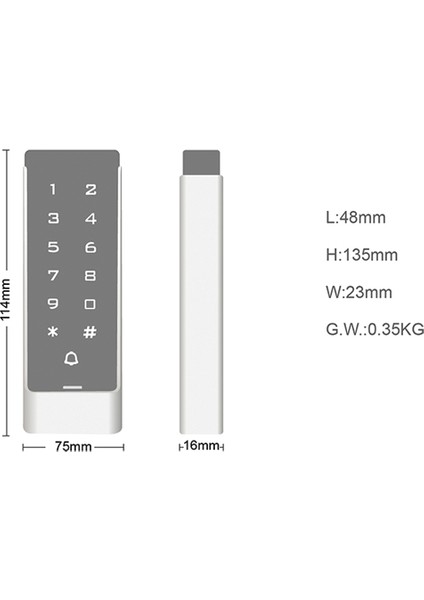 Dokunmatik Tuş Takımlı Temassız Kart Okuyucu Şifreli fırsatları
