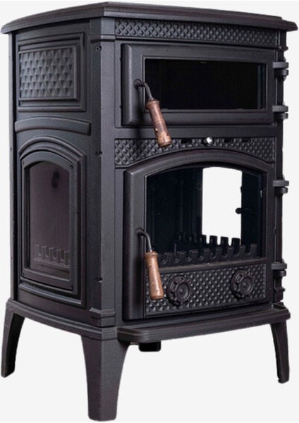 Yakut Dik Fırınlı Yan Kapak Yan Camlı Şömine Dökümden (Alttan Küllüklü) modelleri