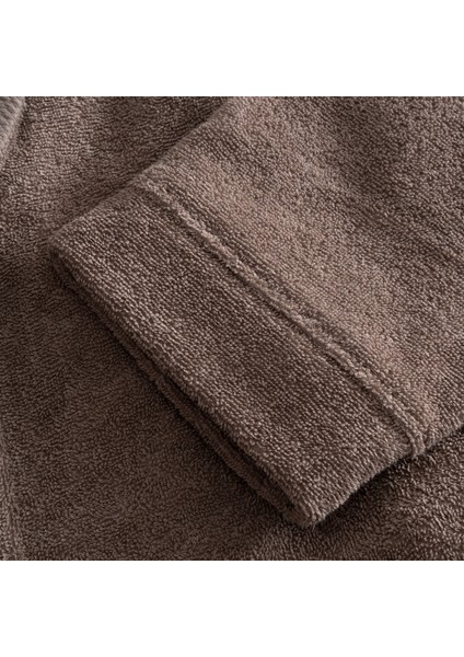 Lara Erkek Bornoz %100 Pamuk Jakarlı Kahverengi modelleri