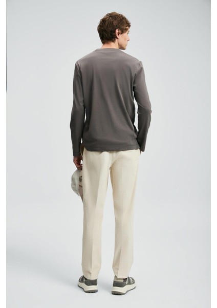 Sara Erkek Sweatshirt Açık Kahve (112020057)