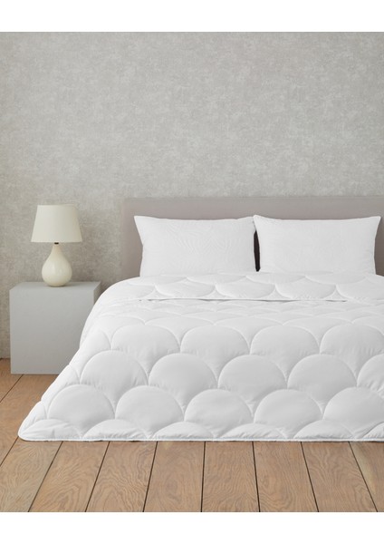 Softy Mikrofiber Çift Kişilik Yastık Yorgan Tk 195X215 cm Beyaz