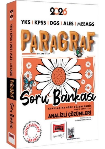 Yargı Yayınları 2026 Yks Kpss Dgs Ales Meb Ags Papatya Serisi Paragraf Tamamı Çözümlü Soru Bankası