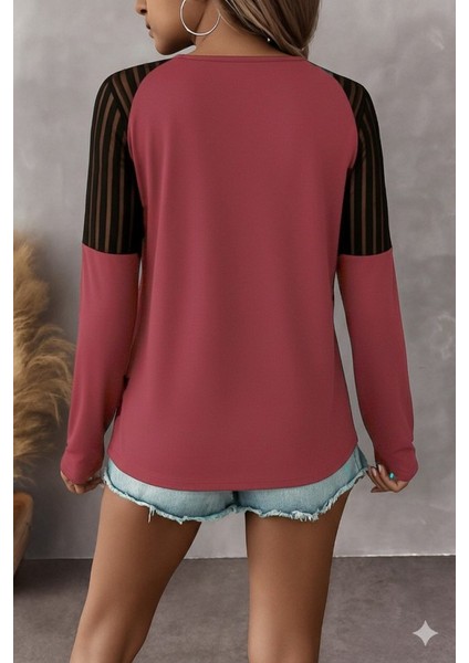 Kadın Uzun Kollu Yakadan Fermuarlı Viskon Bluz modelleri