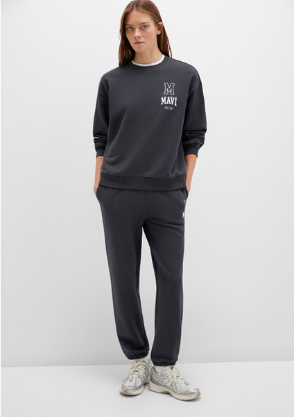 Mavi Logo Baskılı Antrasit Sweatshirt 1S10148-70087