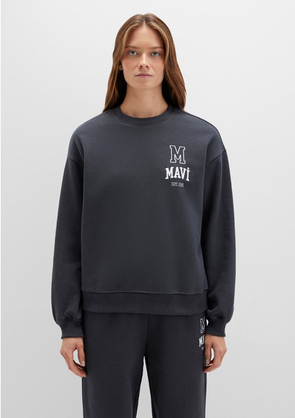 Mavi Logo Baskılı Antrasit Sweatshirt 1S10148-70087 modelleri