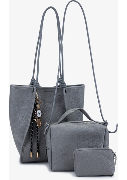 Kadın Suni Deri Gri Omuz Çanta 921 27080 Bn Cnt SK25-26 Grı indirimleri