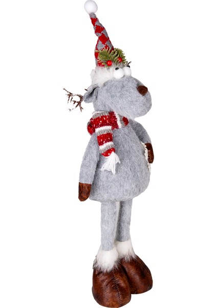 Yılbaşı Süsü, Geyik Figürü, Gri - 18X60 cm modelleri