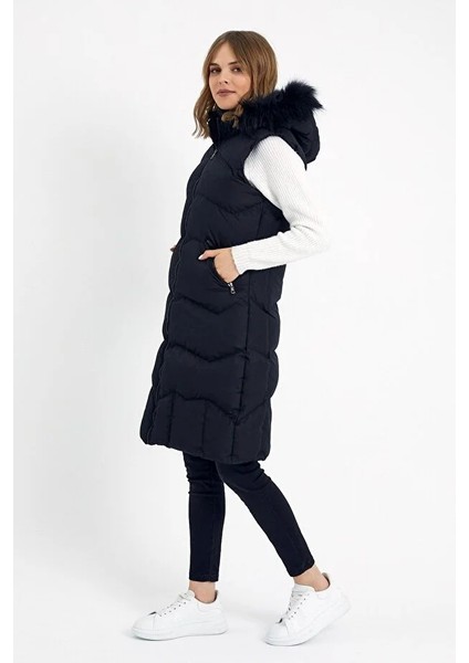 Erkek Siyah Yün Karışımlı Kaşe Kürk Detaylı Rahat Kalıp Kaban 9020 modelleri