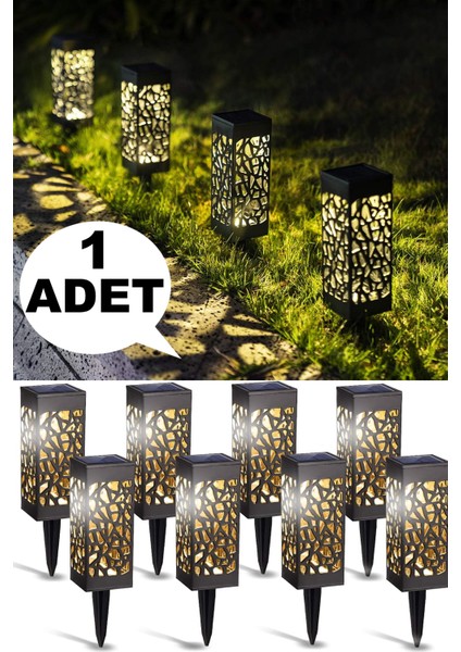1 Adet Solar LED Güneş Enerjili Bahçe Lambası Aydınlatması Armatür