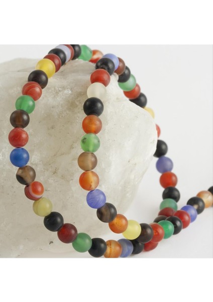 6 mm Mat Karışık Akik Taşı