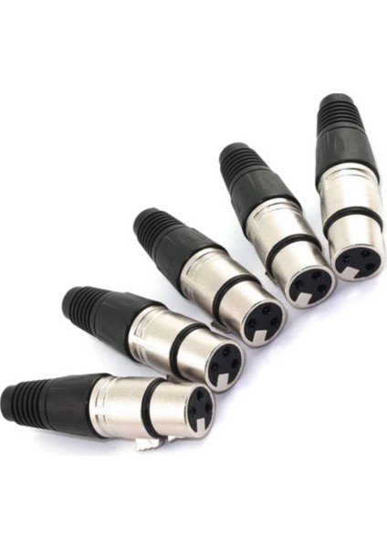 5’li Dişi 3-Pin Xlr Jak Konnektör Seti – Mikrofon ve Ses Kablosu Uyumlu Metal Konnektör fırsatları