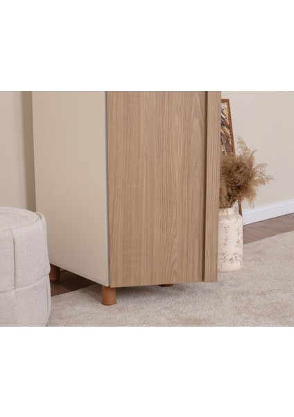 1 Kapaklı Gardırop – Krem Gövde, Meşe Mdflam indirimleri