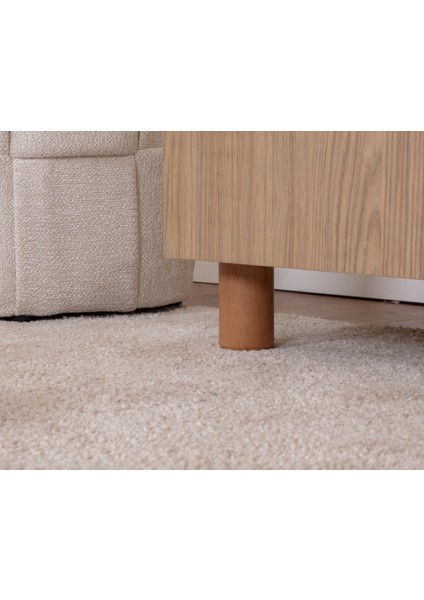 1 Kapaklı Gardırop – Krem Gövde, Meşe Mdflam