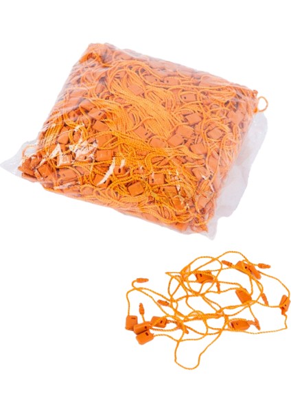 Turuncu Renk Kilitli Geçmeli Etiket Ipi 1.000 Adet – Plastik Kart Etiketi Bağlama Ipi