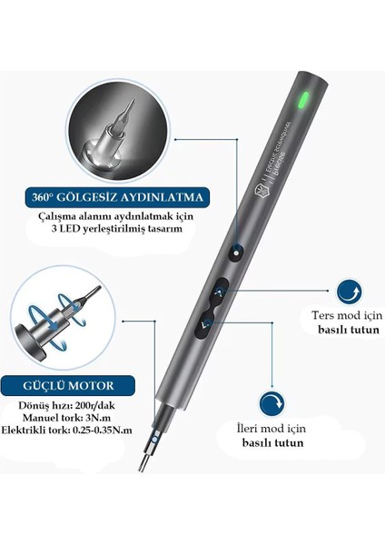NO-882037 28IN1 Mini Şarjlı Tornavida Seti fiyatları