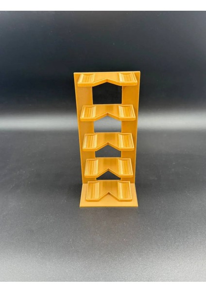 1:64 Ölçek Araç Sergileme Standı - 5 Araçlık - Altın Sarısı